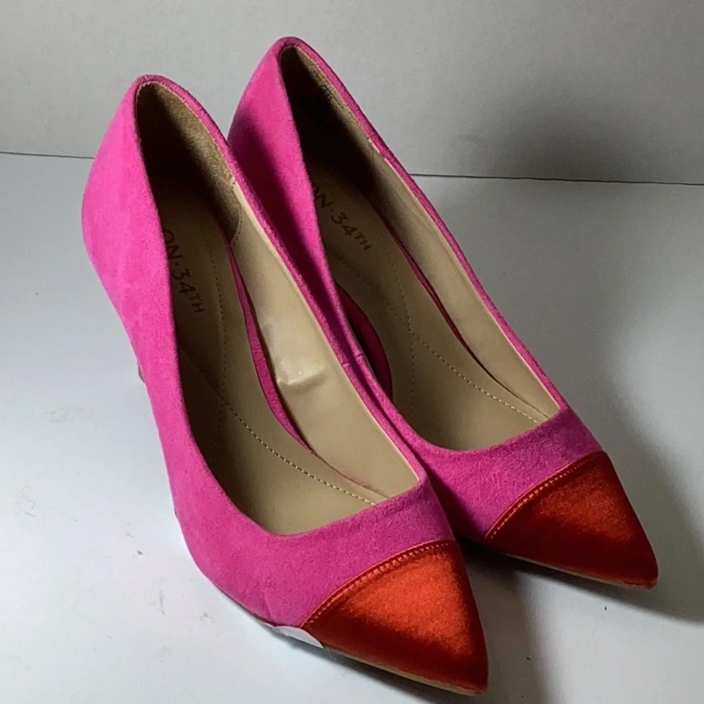 On.34th Pink and Red Women's Pump